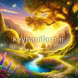 دره‌ای افسون‌شده در نور طلایی خورشید